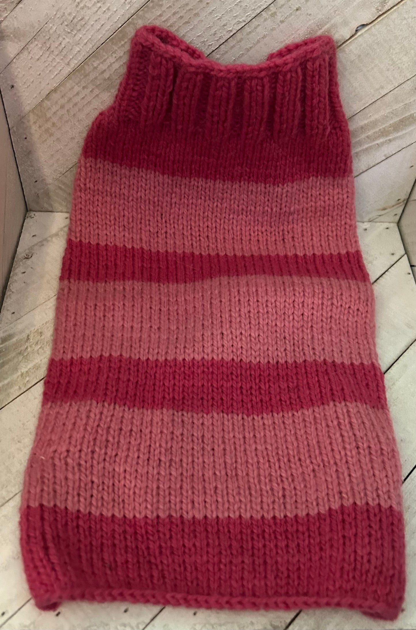 Chilly Dog Alpaca Pink on Pink Stripe Sweater