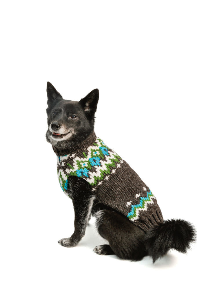 Chilly Dog Charcoal Fair Isle Sweater