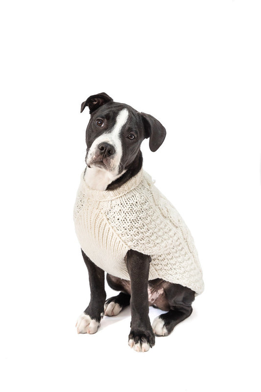 Chilly Dog Natural Cable Knit Sweater