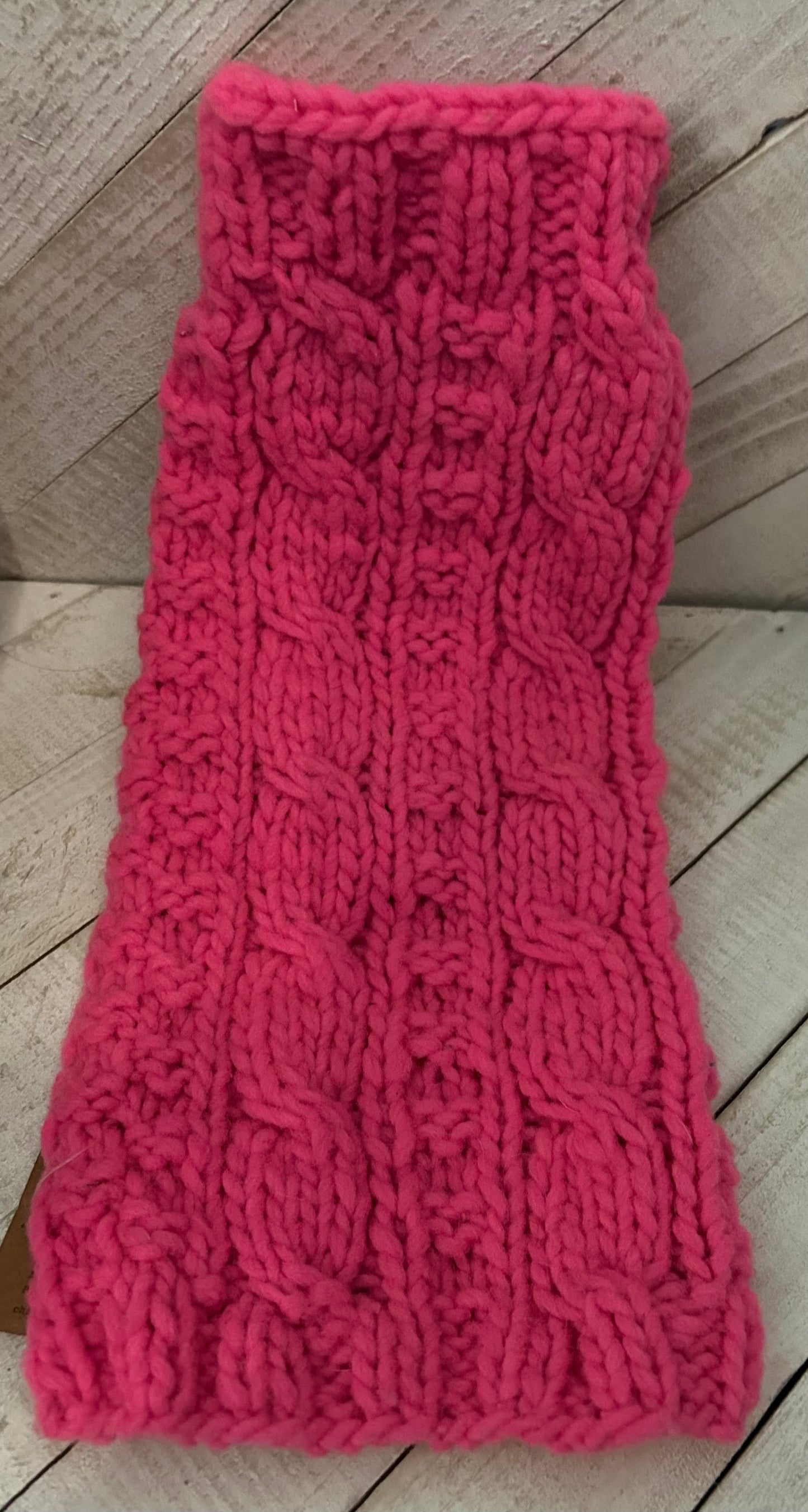 Chilly Dog Pink Cable Knit Sweater