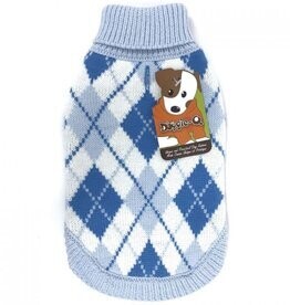 Doggie-Q Blue Argyle Sweater