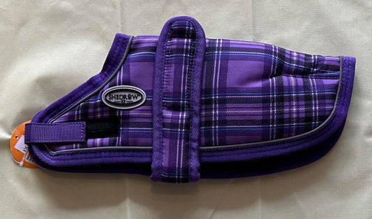 Shedrow Glacier Dog Coat in Purple Plaid