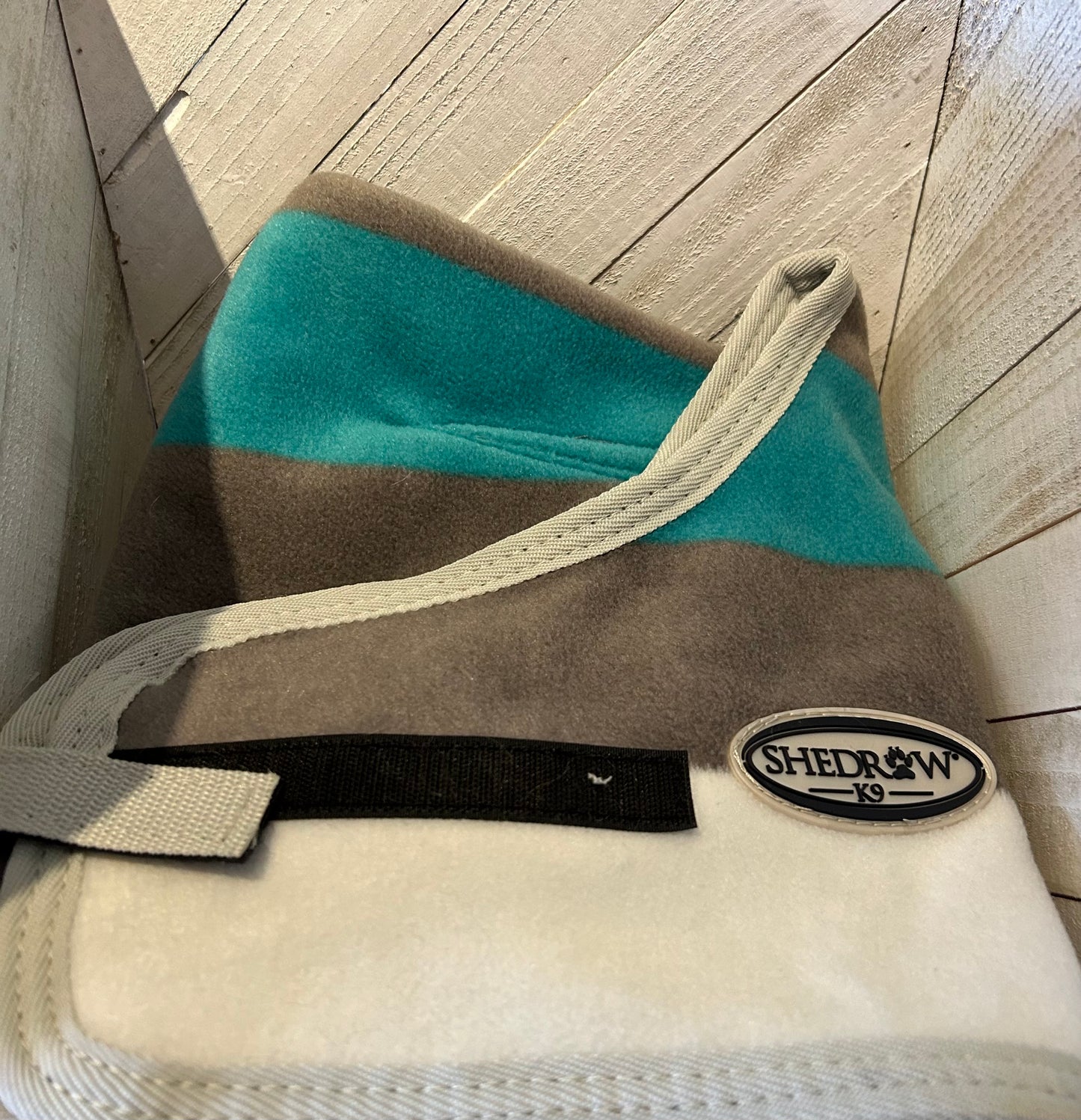 Shedrow Newmarket Dog Coat in Teal Grey